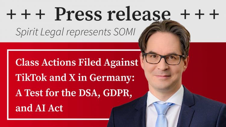 Lawyer Peter Hense: Class Actions Filed Against TikTok and X in Germany: A Test for the DSA, GDPR, and AI Act