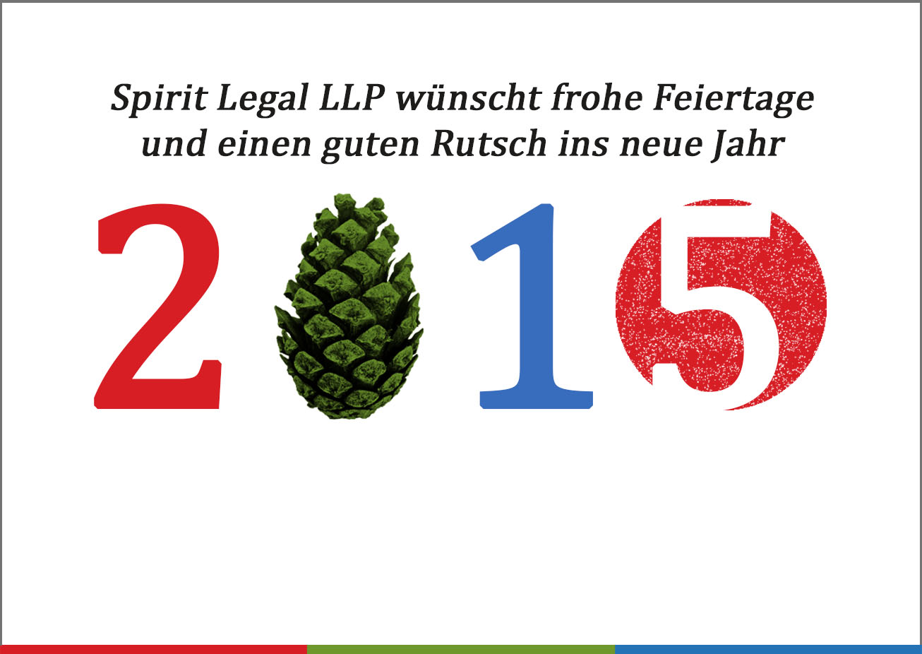Spirit Legal LLP wünscht frohe Feiertage und einen guten Rutsch ins neue Jahr