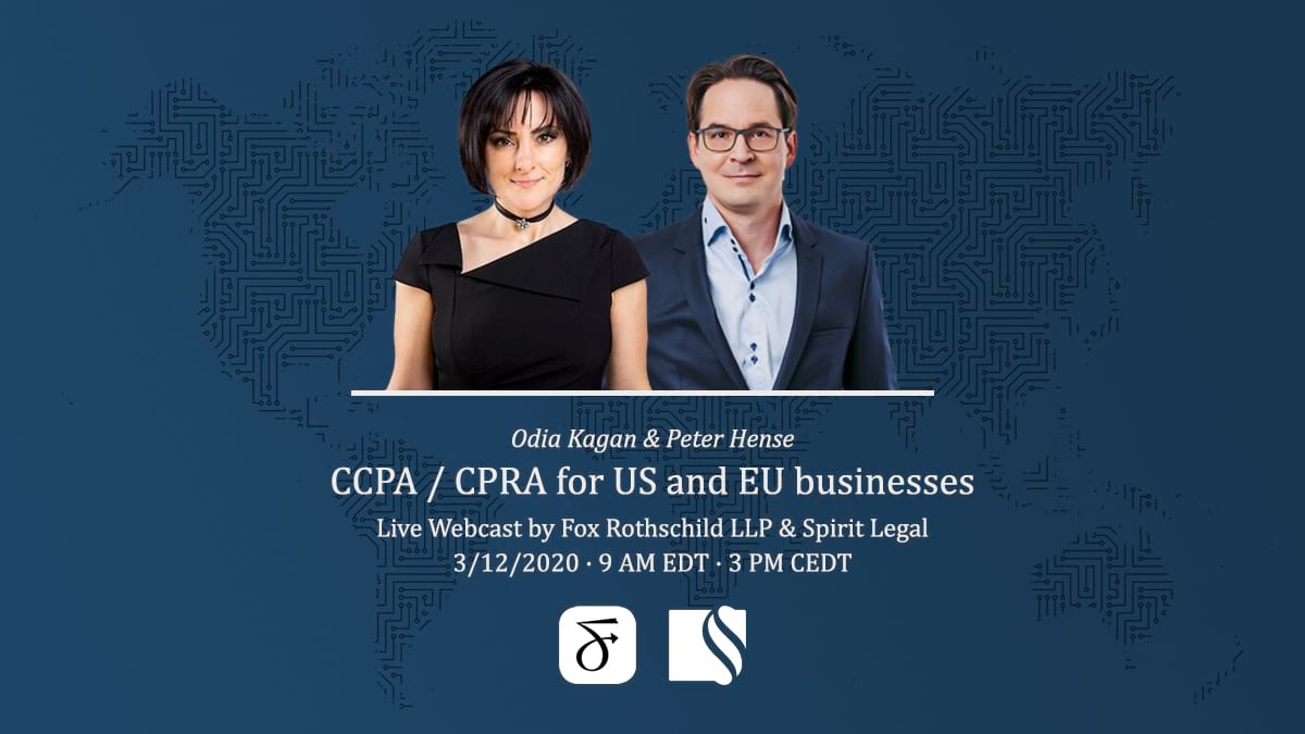 Deep dive on CCPA's impact on European Businesses: A webinar for German and European businesses.