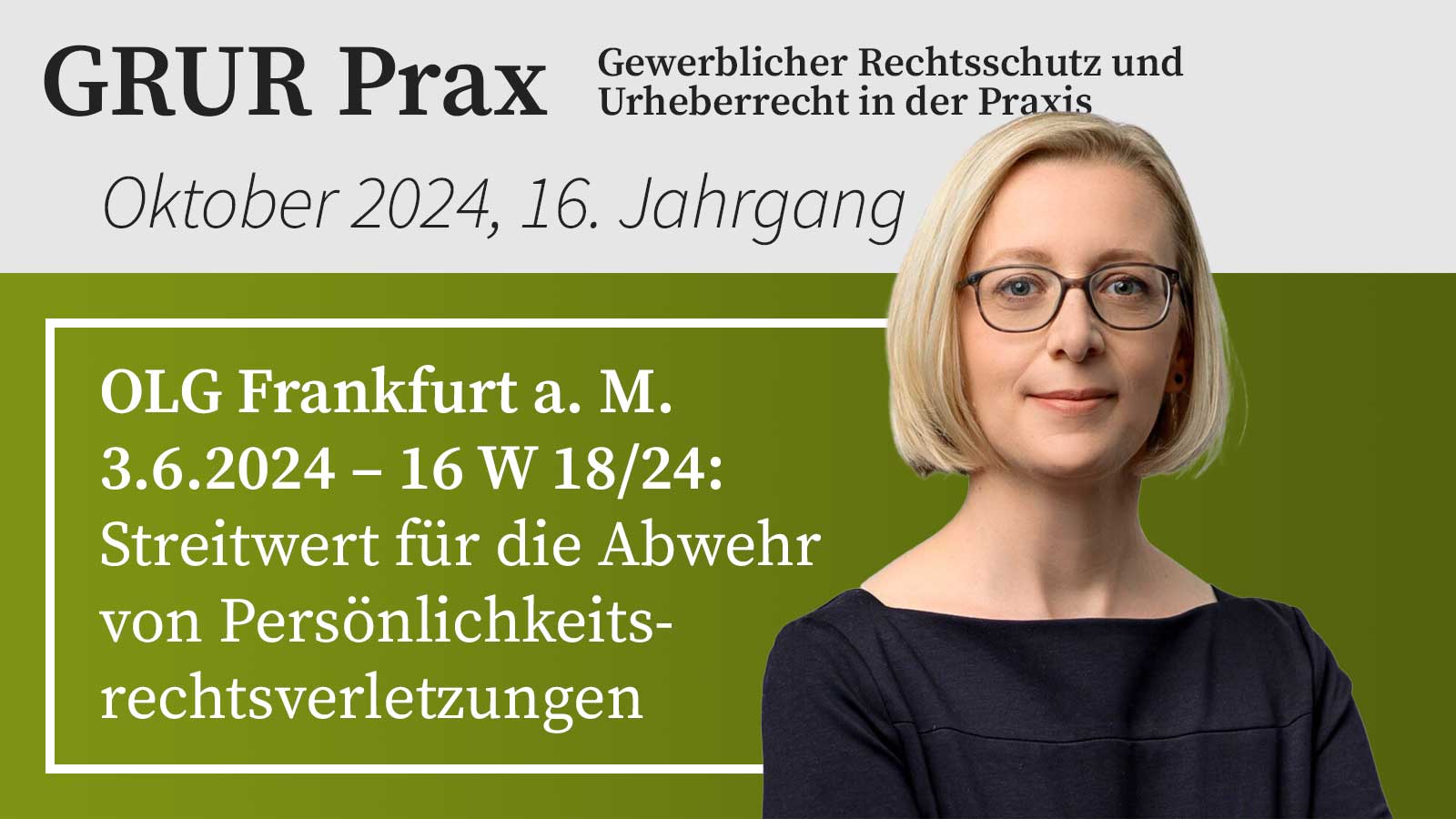 OLG Frankfurt am Main, Streitwert für die Abwehr von Persönlichkeitsrechtsverletzungen